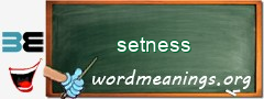 WordMeaning blackboard for setness